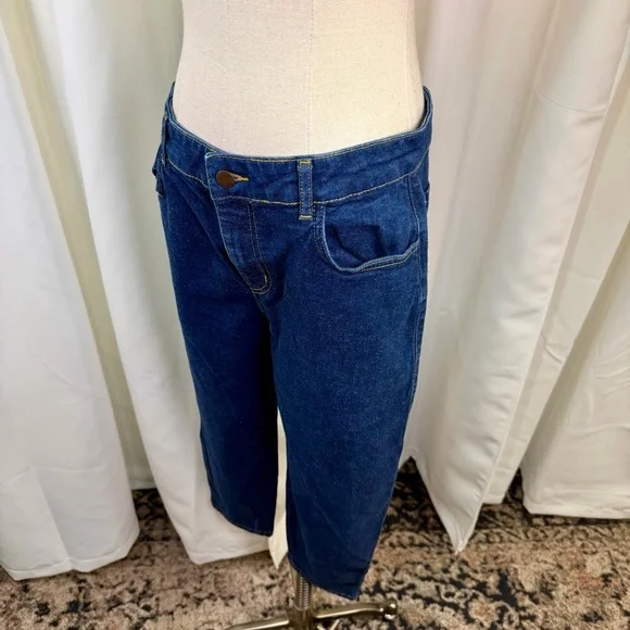 Boden ‘High-Rise Barrel Leg Jeans’ in Indigo Blue Rinse Size 8 Petite - Picture 6 of 15